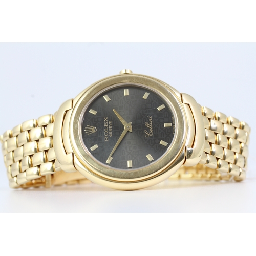 333 - 18CT ROLEX CELLINI QUARTZ REFERENCE 6623 CIRCA 1994 WITH PAPERS, circular Jubilee dial, gold block h... 