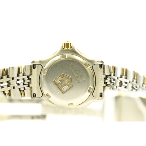 90 - LADIES TAG HEUER AUTOMATIC REFERENCE WH2351-K1, circular white dial with baton hour markers, date ap... 