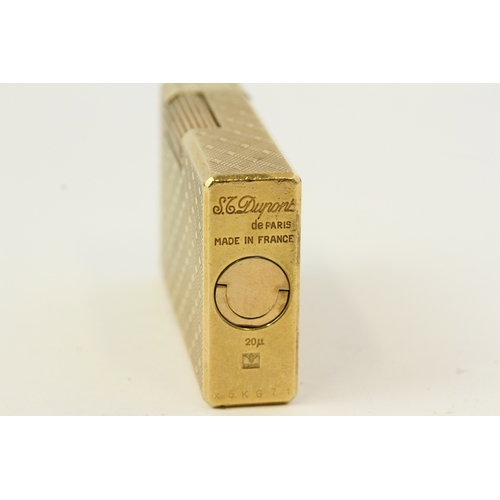 303 - S.T DUPONT LIGHTER GOLD PLATED, not running but friction to the flint.