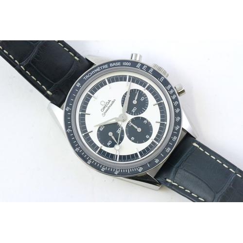 223 - OMEGA SPEEDMASTER CK2998 LIMITED EDITION BOX AND PAPERS 2016, circular silver and blue dial with app... 