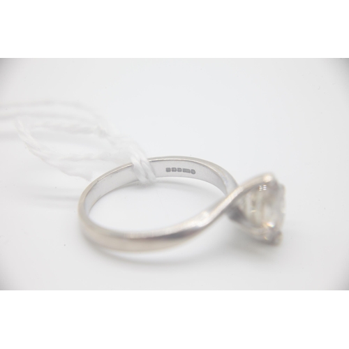 1008 - Fine 18ct white gold 1.75 carat estimated fancy brown diamond solitaire ring. Set in white gold and ... 