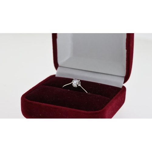 1284 - Fine 18ct white gold and 25 point estimated diamond solitaire ring. The diamond is a VVS1 stone with... 