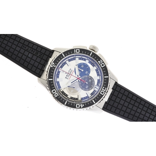 14 - ZENITH EL PRIMERO STRATOS FLYBACK FELIX BAUMGARTNER FULL SET DATED 2014,  REFERENCE 03.2062.4057/69,... 