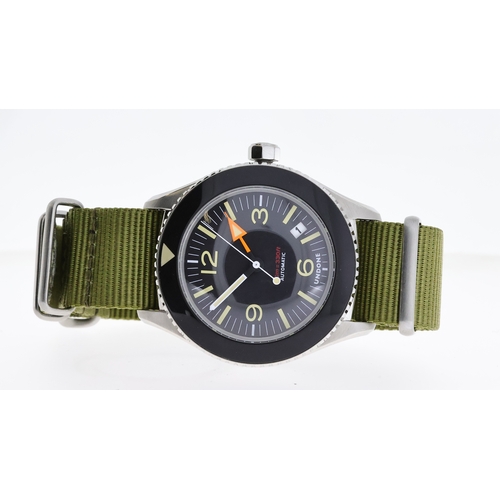 202 - *TO BE SOLD WITHOUT RESERVE* UNDONE BASECAMP AUTOMATIC BOX AND PAPERS 2020, circular black dial with... 