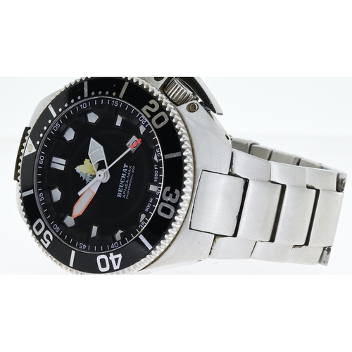 203 - BEAUCHAT APNEA-MAX FRENCH FOREIGN LEGION DIVE WATCH, circular black dial with dot hour markers, date... 