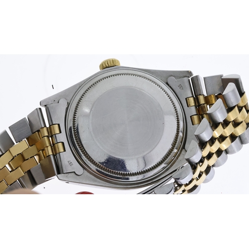 241 - ROLEX DATEJUST DIAMOND DOT DIAL 16013 CIRCA 1987, circular champagne dial with diamond dot hour mark... 