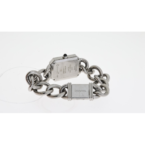 291 - CHANEL PREMIERE CHAIN QUARTZ WATCH STAINLESS STEEL, currently running