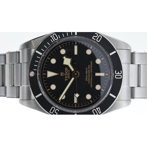 30 - TUDOR BLACK BAY 41 79230N BOX AND PAPERS 2016, circular black dial with gilt applied hour markers, s... 