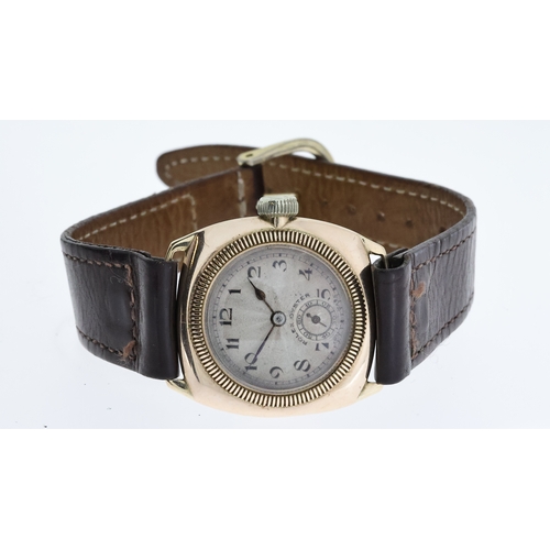 4 - *TO BE SOLD WITHOUT RESERVE* VINTAGE 9CT ROLEX OYSTER CIRCA 1940's, circular silver patina dial with... 