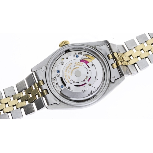 41 - VINTAGE ROLEX DATEJUST STEEL AND GOLD 1601 CIRCA 1974, circular grey dial with baton hour markers, g... 