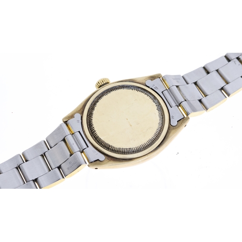 43 - VINTAGE 9CT ROLEX OYSTER PRECISION, circular silver dial with baton hour markers, 35mm 9ct gold case... 