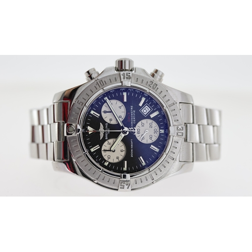 78 - BREITLING COLT CHRONOGRAPH QUARTZ REFERENCE A733880, circular black dial with baton hour markers, ch... 