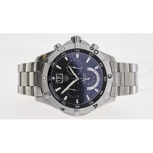 111 - TAG HEUER AQUARACER CHRONOGRAPH REF RBS0180 W/BOX, approx 44mm black dial, baton hour markers, date ... 