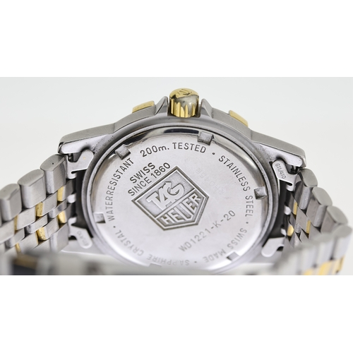 119 - TAG HEUER PROFESSIONAL REF WD1221-K-20, approx 36mm grey dial, baton and round hour markers, date ap... 