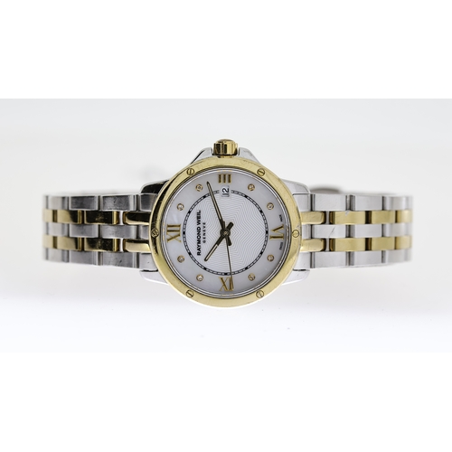 146 - RAYMOND WEIL GENEVE REF 5391 W/BOX, approx 28mm mother of pearl dial, Roman Numeral & round hour mar... 