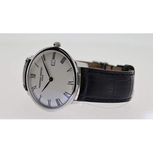 197 - FREDERIQUE CONSTANT GENEVE REF 3276453 W/BOX, approx 40mm silver dial, Roman Numeral hour markers, d... 