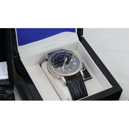 206 - ***TO BE SOLD WITHOUT RESERVE*** JOB LOT OF 8 WATCHES W/BOXES INCLUDING GIANNI SABATINI, KRUG-BAUMEN... 