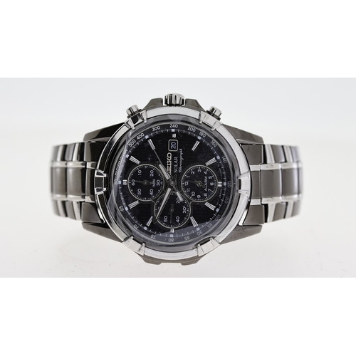 217 - ***TO BE SOLD WITHOUT RESERVE*** SEIKO SOLAR CHRONOGRAPH REF 467493 W/BOX & INSTRUCTION MANUAL, appr... 