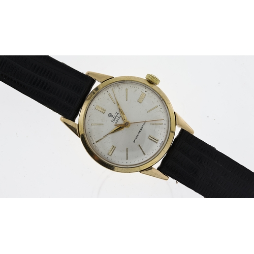 23 - VINTAGE 9CT TUDOR ROYAL CIRCA 1950's, circular silver dial with baton hour markers, 32mm 9ct case, r... 