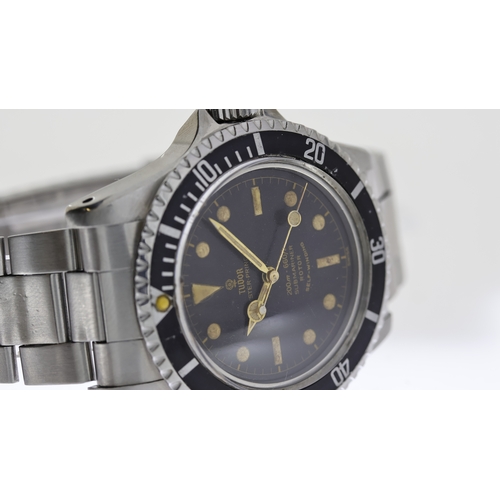 29 - VINTAGE TUDOR OYSTER PRINCE SUBMARINER 7928 CIRCA 1962, circular black gilt dial with baton hour mar... 