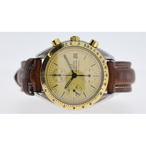 6 - OMEGA SPEEDMASTER AUTOMATIC WINNERS TROPHY WATCH BOX AND GUARANTEE CIRCA 1993, circular champagne di... 