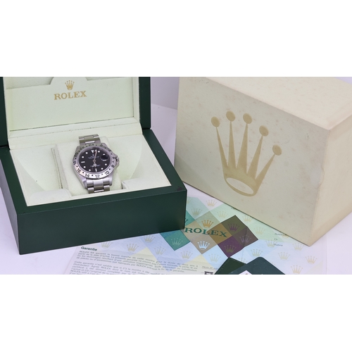 40 - ROLEX EXPLORER II 16570 BOX AND PAPERS 2007 *RECENT ROLEX SERVICE*, circular gloss black dial with a... 