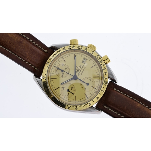 6 - OMEGA SPEEDMASTER AUTOMATIC WINNERS TROPHY WATCH BOX AND GUARANTEE CIRCA 1993, circular champagne di... 