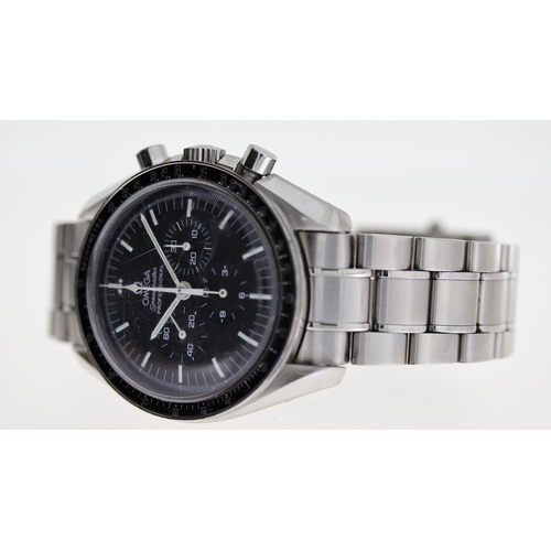 65 - OMEGA SPEEDMASTER PROFESSIONAL MOONWATCH CIRCA 2005, circular black dial with baton hour markers, ch... 