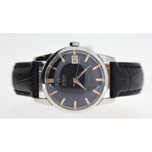 67 - VINTAGE OMEGA SEAMASTER AUTOMATIC REFERENCE 2849-4 CIRCA 1958, circular black dial with baton hour m... 