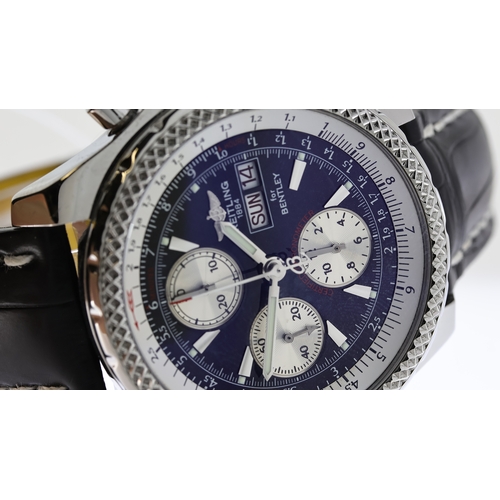 73 - BREITLING FOR BENTLEY GT SPECIAL EDITION BOX AND PAPERS 2005 REFERENCE A13362, circular black dial w... 