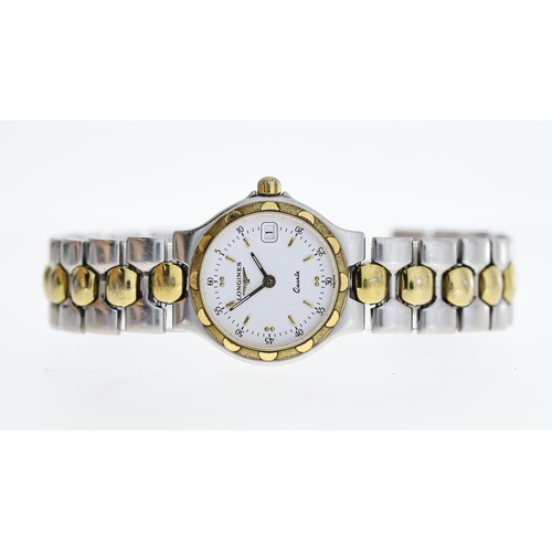 289 - ***TO BE SOLD WITHOUT RESERVE*** LADIES LONGINES REF 26850452, approx 25mm dial, date aperture at 3 ... 