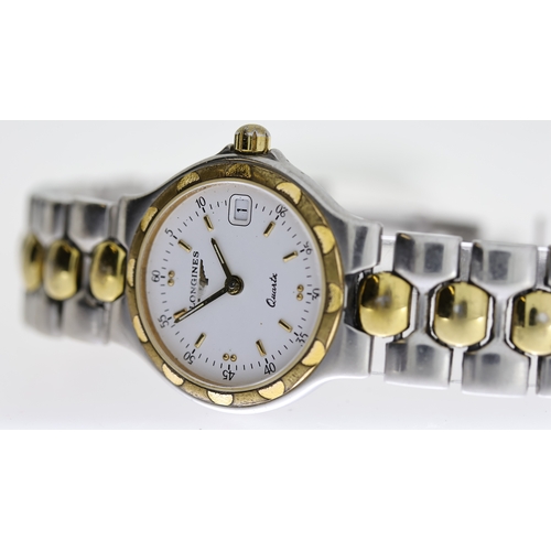 289 - ***TO BE SOLD WITHOUT RESERVE*** LADIES LONGINES REF 26850452, approx 25mm dial, date aperture at 3 ... 