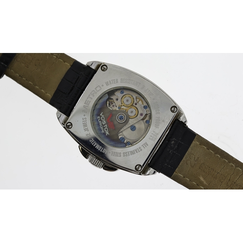 290 - ***TO BE SOLD WITHOUT RESERVE*** VOSTOCK EUROPE REF 0934/3000, approx 40mm square dial, automatic mo... 