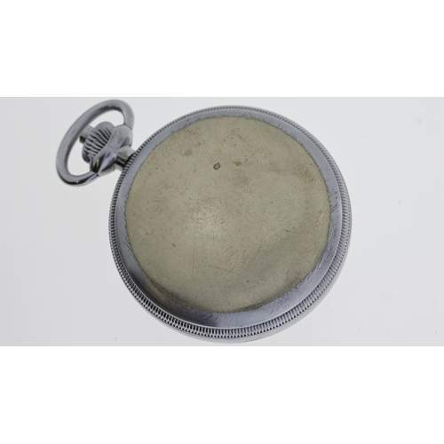 371 - HAMILTON WW2 CHRONOGRAPH POCKET WATCH MODEL 23, approx 50mm dial, Arabic hour markers, subdials at 6... 