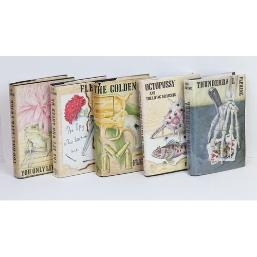 419 - A Group of 5 Ian Fleming, James Bond Books, including 4x 1st editions, Thunderball 1961 : Glidrose P... 