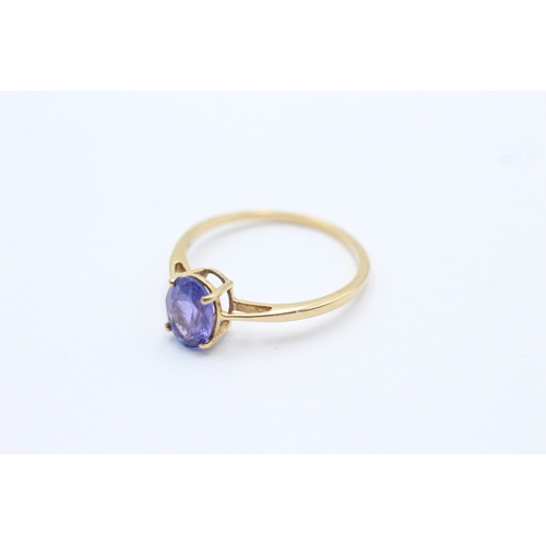 1059 - 9ct Gold Tanzanite Solitaire Dress Ring (1.4g)