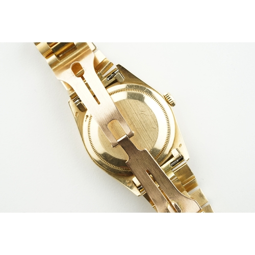 388 - ROLEX OYSTER PERPETUAL DAY-DATE 18CT GOLD 'WIDE BOY' REF. 1803 CIRCA 1970, circular gold wide boy di... 