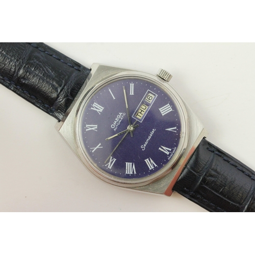 430 - *TO BE SOLD WITHOUT RESERVE* OMEGA SEAMASTER AUTOMATIC, circular purple dial with roman numeral hour... 