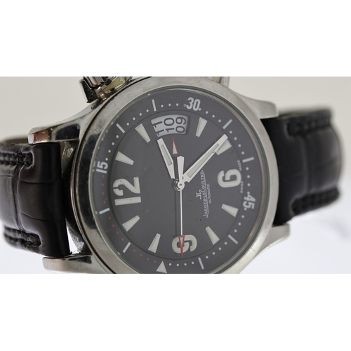 122 - JAEGER-LE COULTRE MASTER COMPRESSOR AUTOMATIC REFERENCE 149.8.60, black dial, luminous hour markers,... 