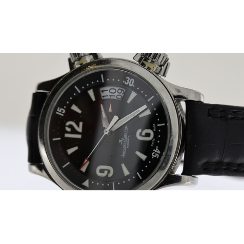 122 - JAEGER-LE COULTRE MASTER COMPRESSOR AUTOMATIC REFERENCE 149.8.60, black dial, luminous hour markers,... 