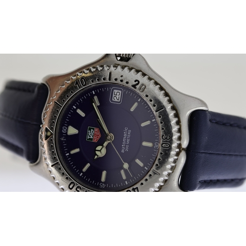 132 - TAG HEUER PROFFESIONAL 200 AUTOMATIC REFERENCE WI2111, blue dial, luminous hour markers, date apertu... 