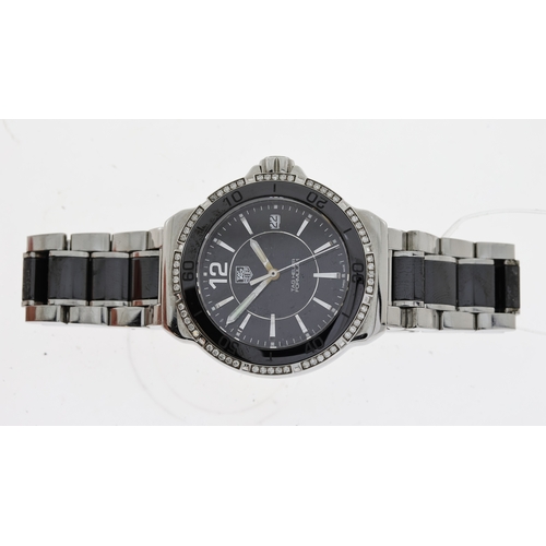 136 - TAG HEUER FORMULA 1 REFERENCE WAH1212, black dial (a/f) , black bezel, stone set, stainless steel ca... 