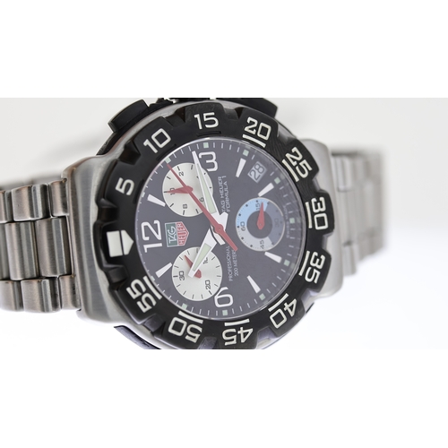 138 - TAG HEUER X FORMULA 1 PROFESSIONAL REF CAC11100-0, approx 40mm black dial with baton & Arabic hour m... 