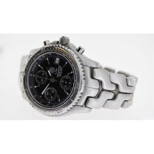 139 - TAG HEUER LINK CHRONOMETER REF CT5111, approx 40mm black dial with baton hour markers, date aperture... 