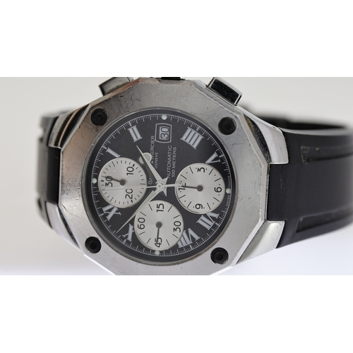 151 - BAUME & MERCIER GENEVE RIVIERA AUTOMATIC CHRONOGRAPH REF 65541 CIRCA 2009, approx 40mm black dial, R... 