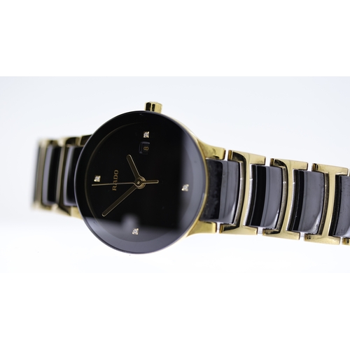 171 - RADO CENTRIX REF 111.0930.3, approx 27mm black dial, jewel effect hour markers, date aperture at 3 o... 