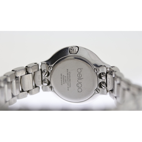 232 - LADIES EBEL BELUGA REF A113627, approx 24mm mother of pearl dial with round jewel hour markers, stai... 