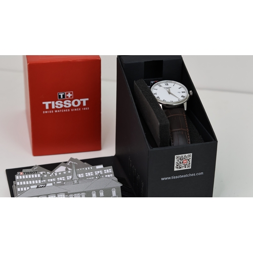 254 - TISSOT CLASSIC DREAM REF T129410A, approx 40mm white dial with Roman Numeral hour markers, date aper... 