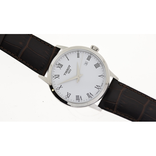 254 - TISSOT CLASSIC DREAM REF T129410A, approx 40mm white dial with Roman Numeral hour markers, date aper... 