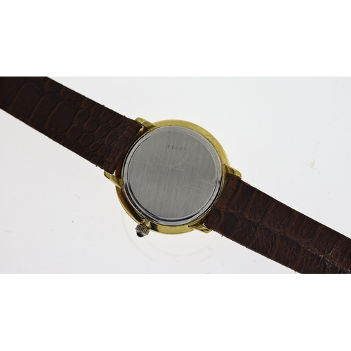 275 - RONE QUARTZ REF 12033, approx 33m gold dial, baton hour markers, date aperture at 3 o'clock, gold pl... 